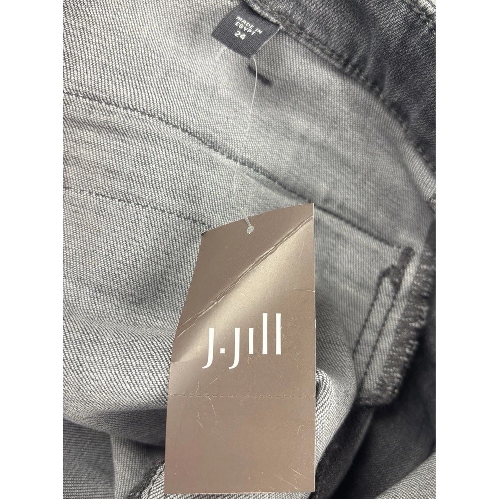NWT J. Jill Size 24 High Rise Flare Jeans Galaxy Wash Grey Stretch Denim Boho - Picture 3 of 13